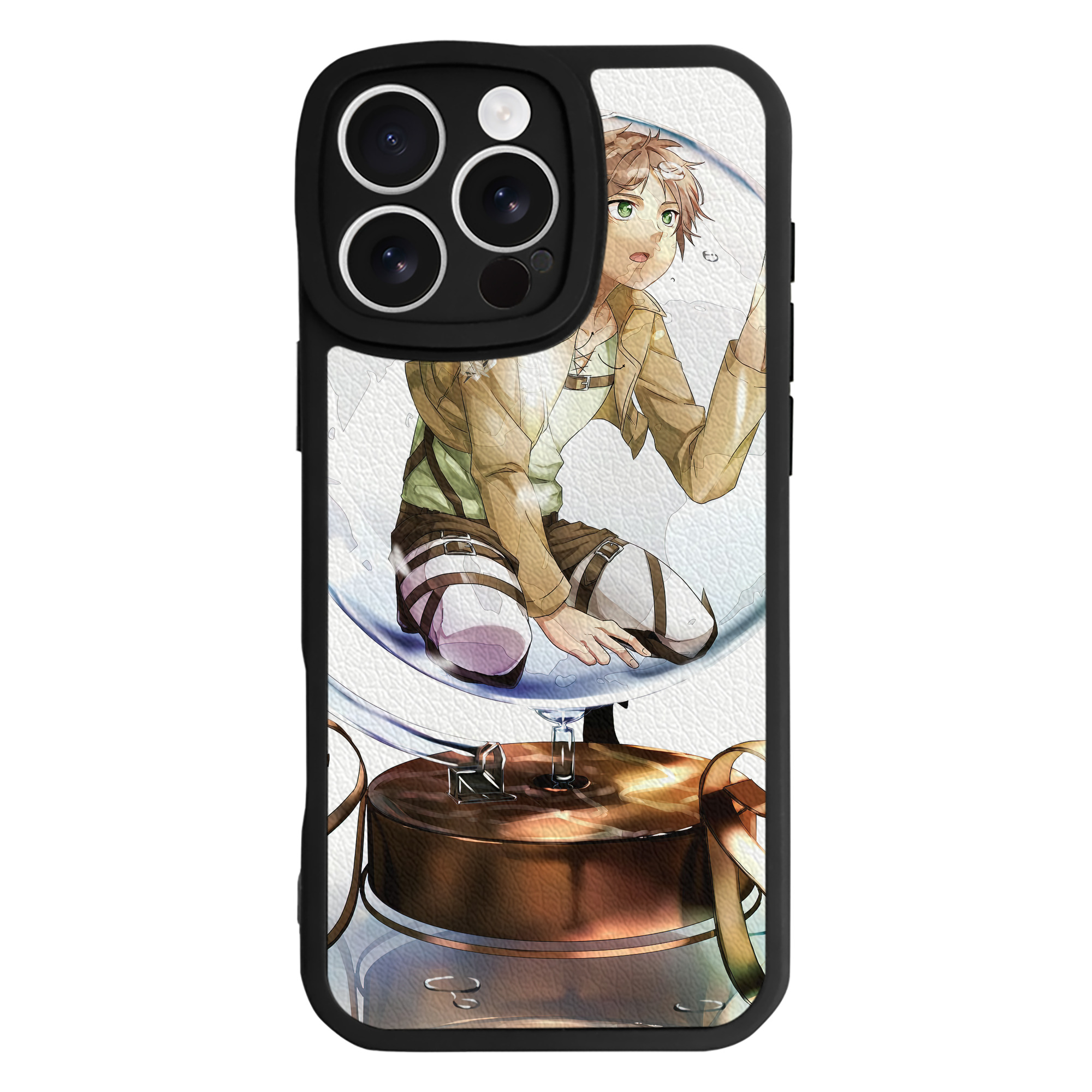 （画像用） 進撃の巨人 Attack on Titan 【iPhone 16シリーズ対応】シリコンスマホケース（レザー調） 材質：シリコン